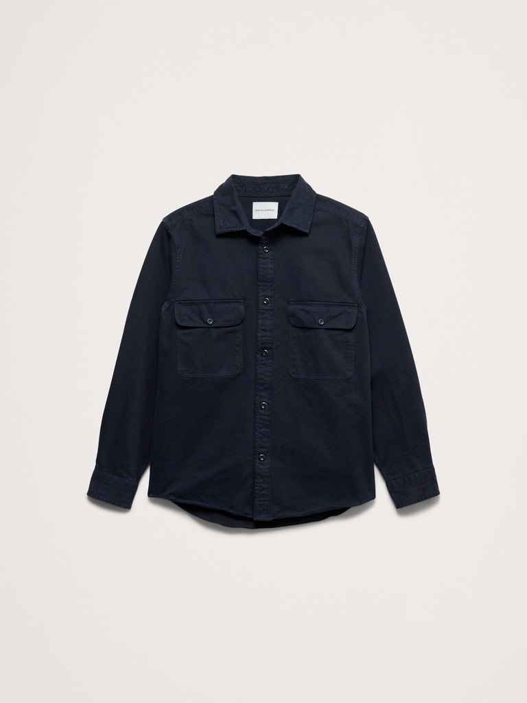 Cotton Twill Shirt Jacket