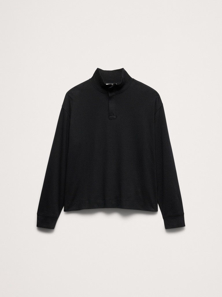 Luxury-Touch Half-Zip Polo