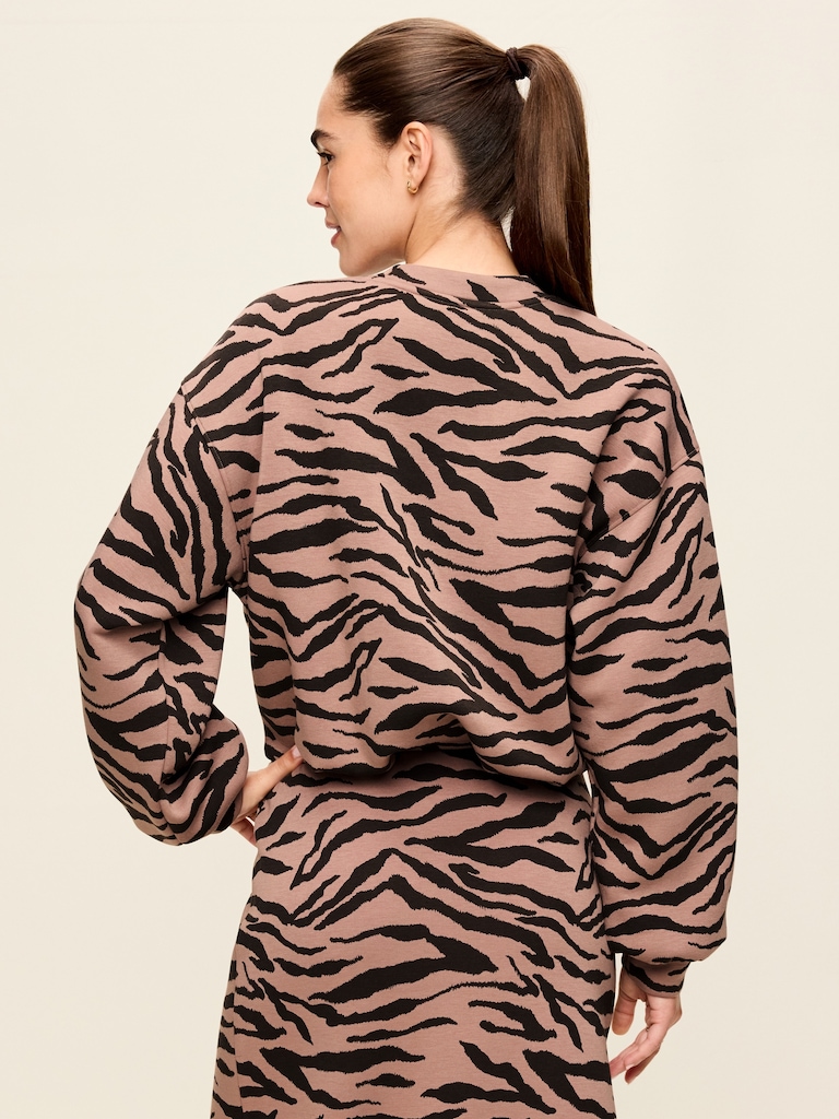 Bounce Fleece Bubble-Hem Sweatshirt