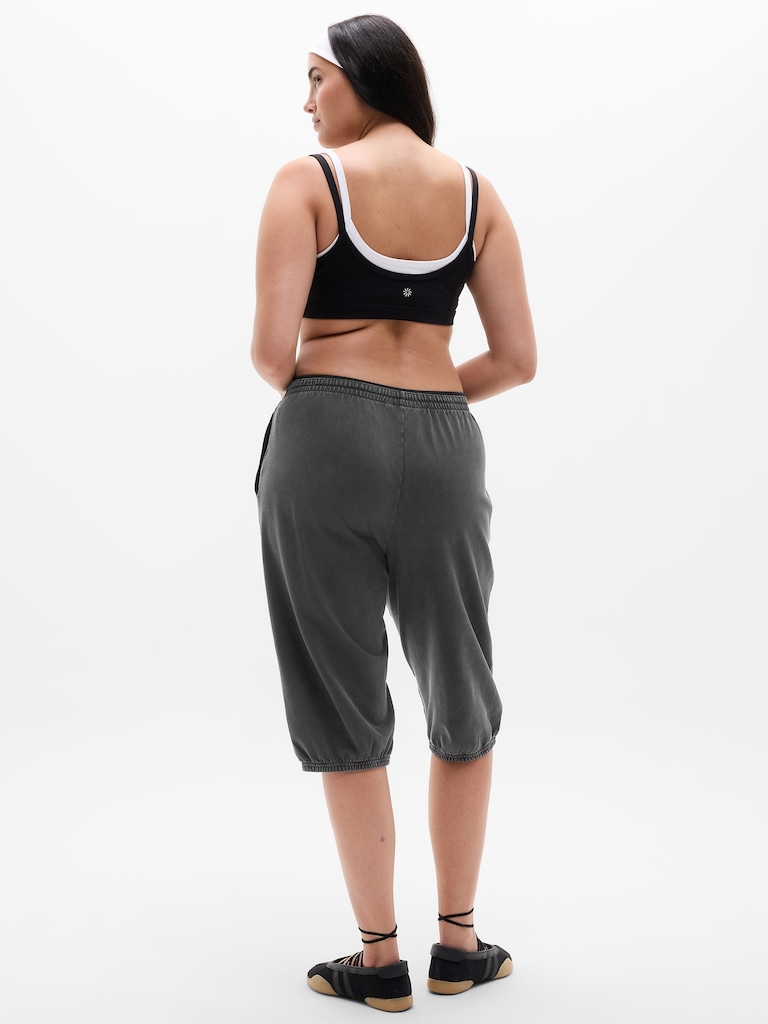 Airy Cotton Terry Snow Wash Capri