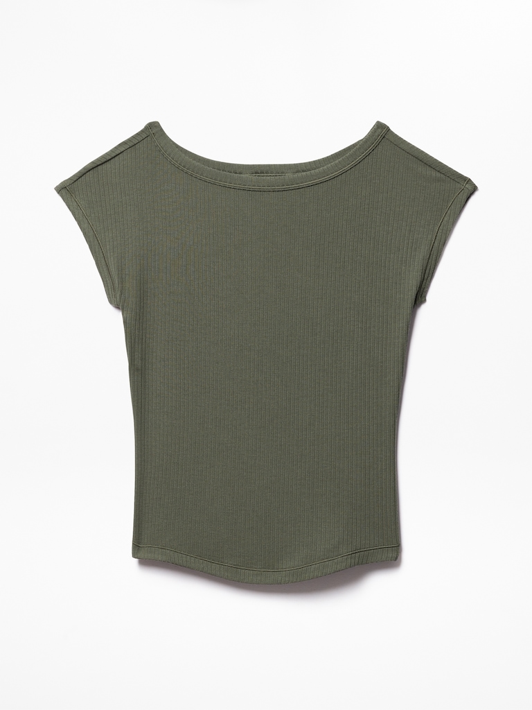 Perfect Rib Boatneck Tee