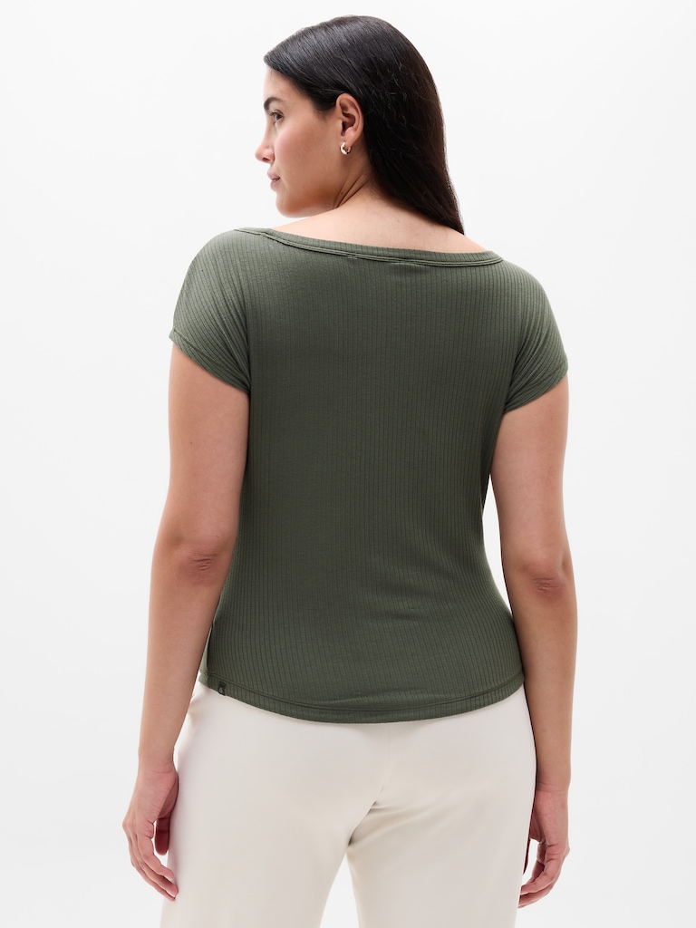 Perfect Rib Boatneck Tee