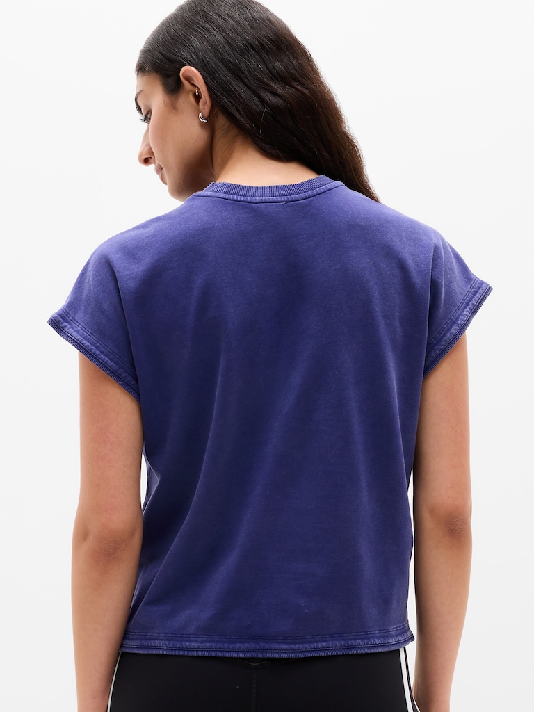 Airy Cotton Terry Snow Wash Sweatshirt Tee