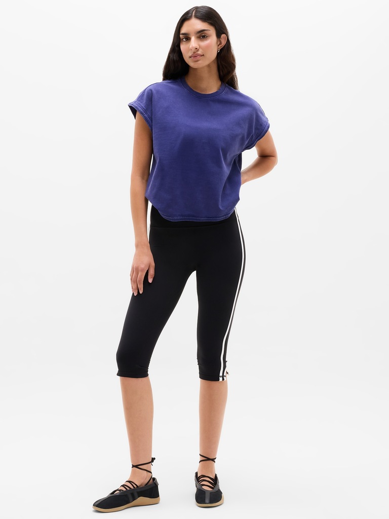 Airy Cotton Terry Snow Wash Sweatshirt Tee
