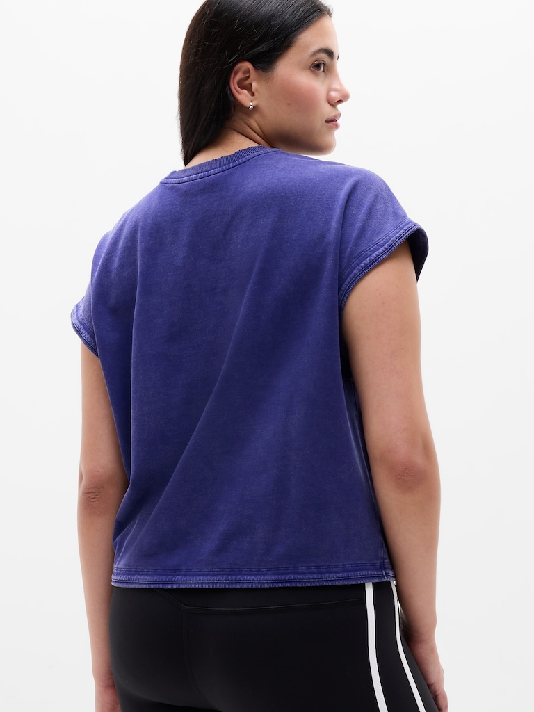 Airy Cotton Terry Snow Wash Sweatshirt Tee