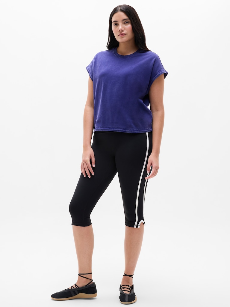 Airy Cotton Terry Snow Wash Sweatshirt Tee