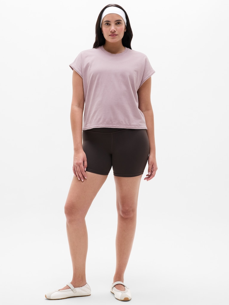 Airy Cotton Terry Snow Wash Sweatshirt Tee