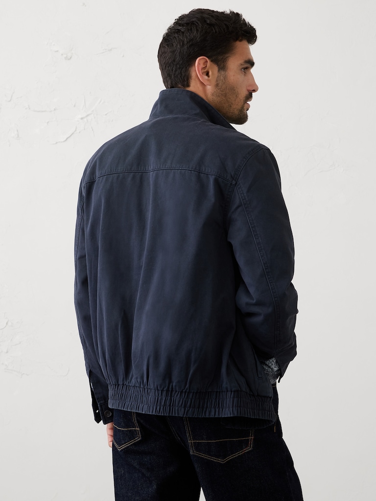 Peached Cotton Zip Jacket