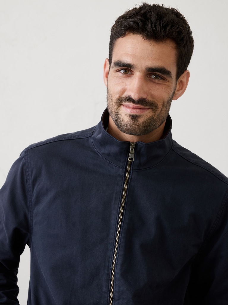Peached Cotton Zip Jacket