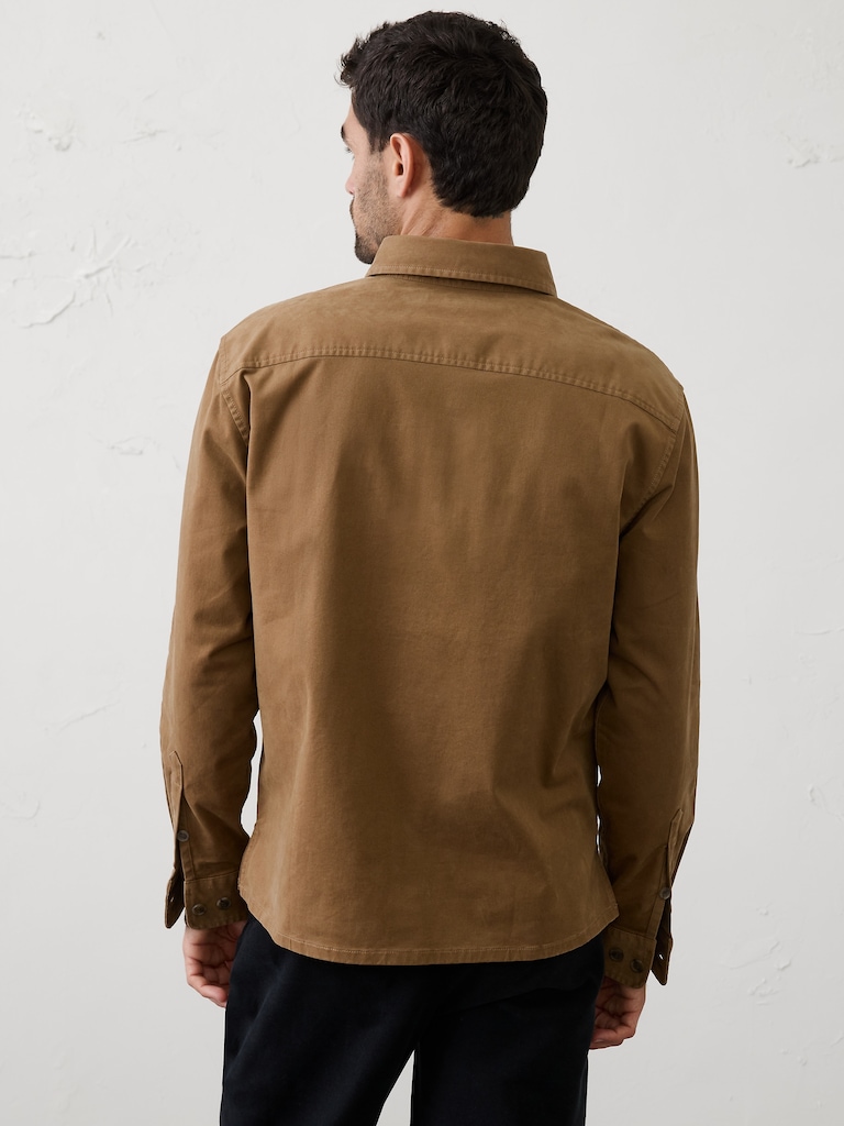 Standard-Fit Heritage Cotton Twill Overshirt