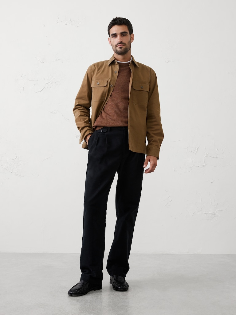 Standard-Fit Heritage Cotton Twill Overshirt
