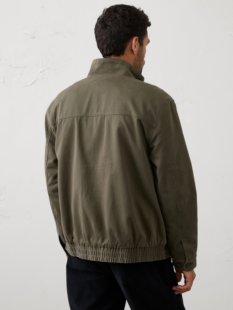 Peached Cotton Zip Jacket