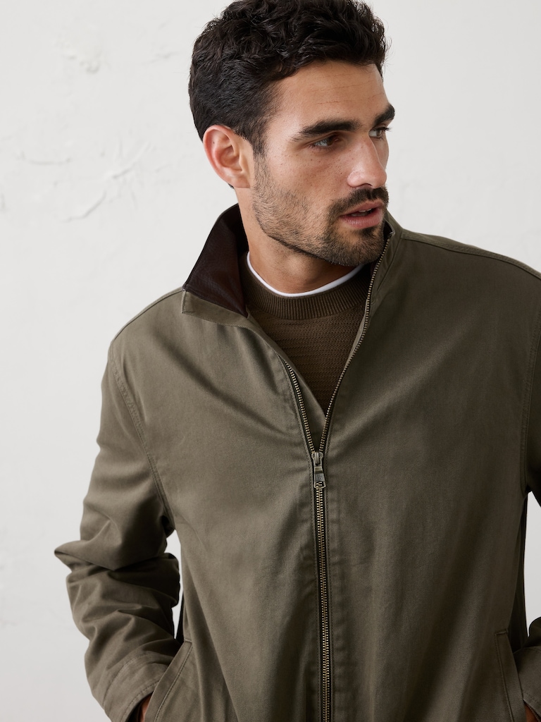 Peached Cotton Zip Jacket