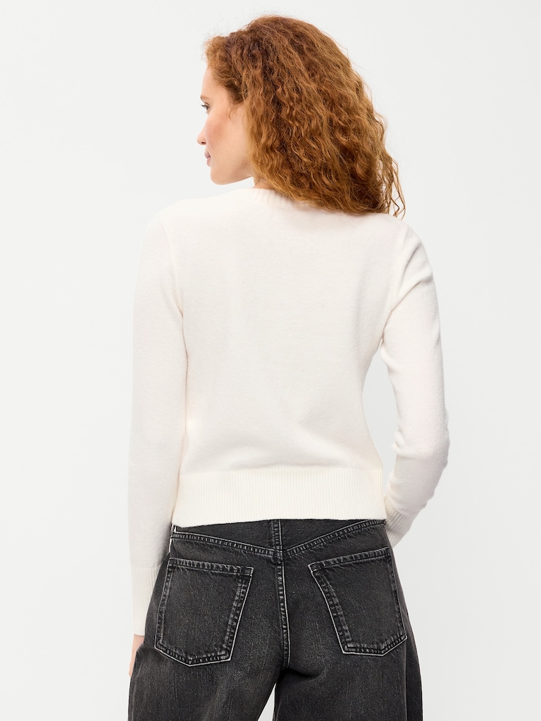 SoSoft Cropped Crew-Neck Cardigan