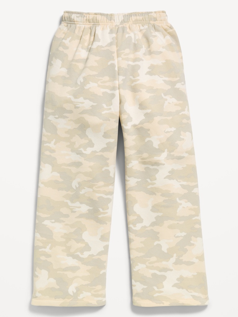 Mid-Rise Baggy Wide-Leg Sweatpants for Girls