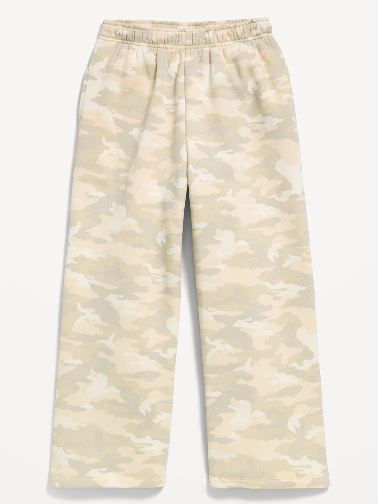 Mid-Rise Baggy Wide-Leg Sweatpants for Girls