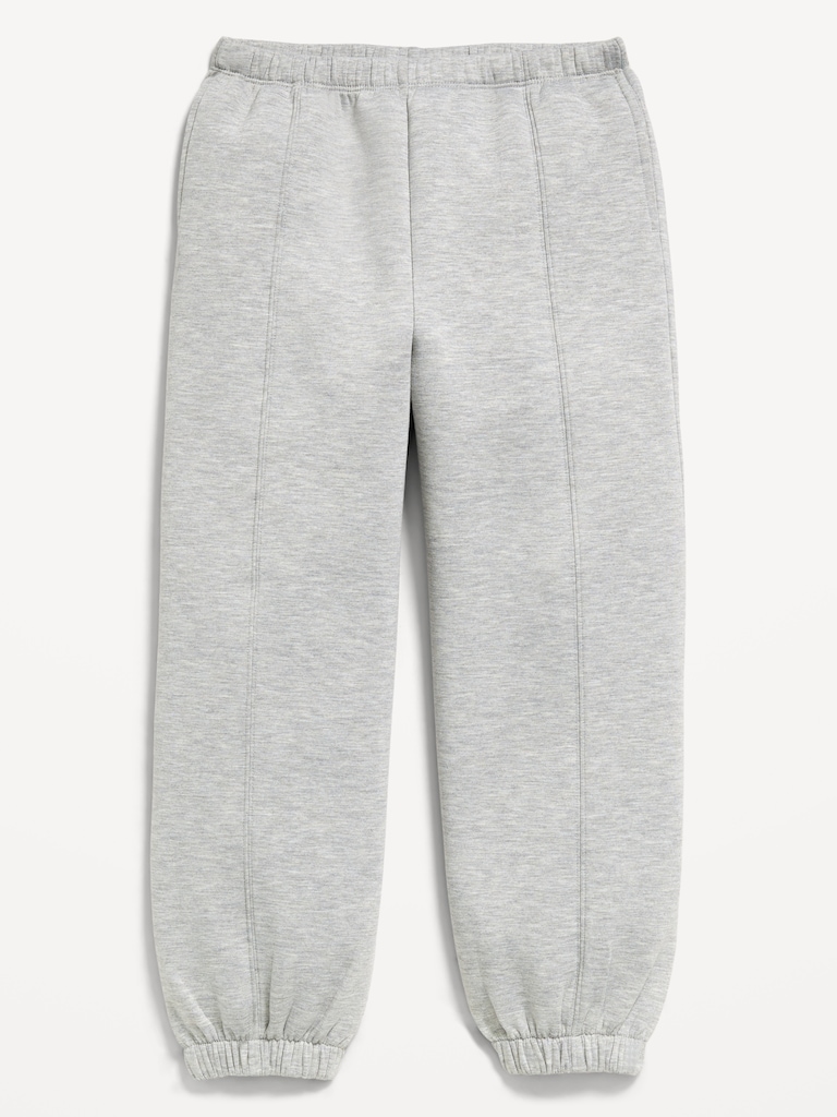 Pantalon de jogging en molleton raffiné à taille haute pour fille