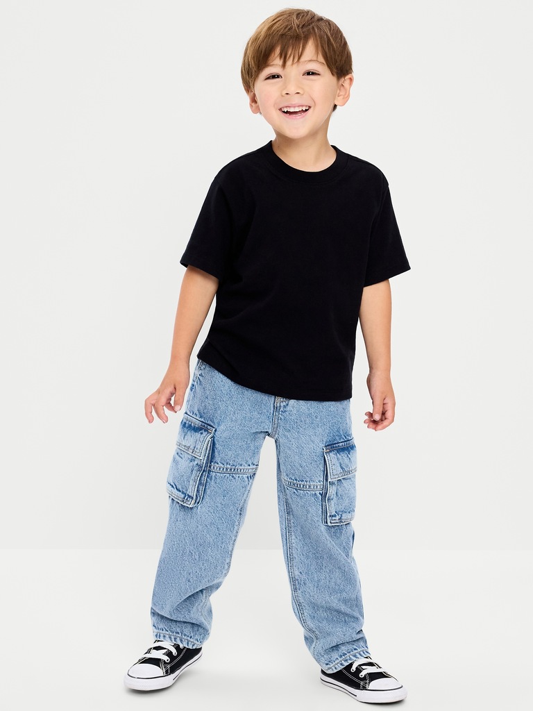 Super Baggy Barrel-Leg Cargo Jeans for Toddler Boys