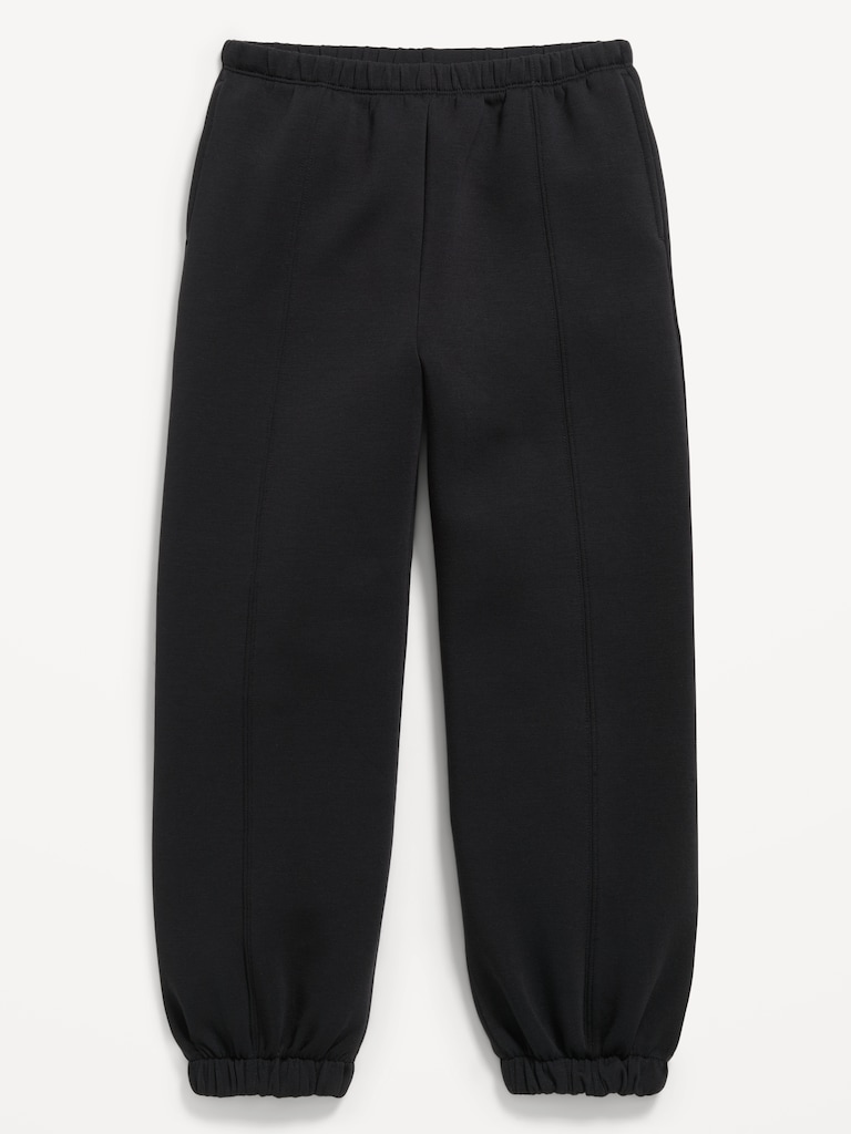Pantalon de jogging en molleton raffiné à taille haute pour fille