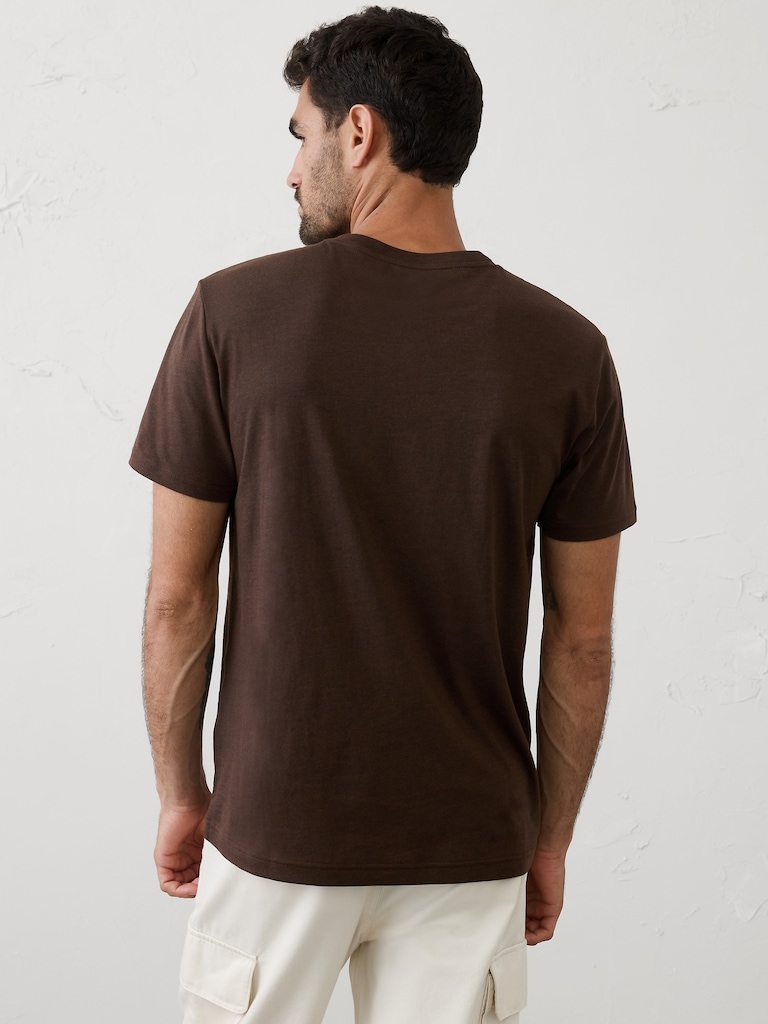 Standard-Fit Premium Wash V-Neck Shirt