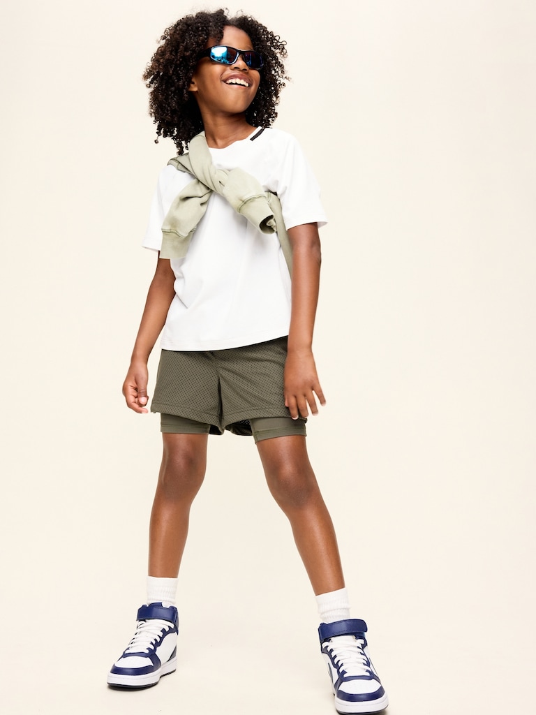 2-In-1 Mesh Performance Shorts for Boys