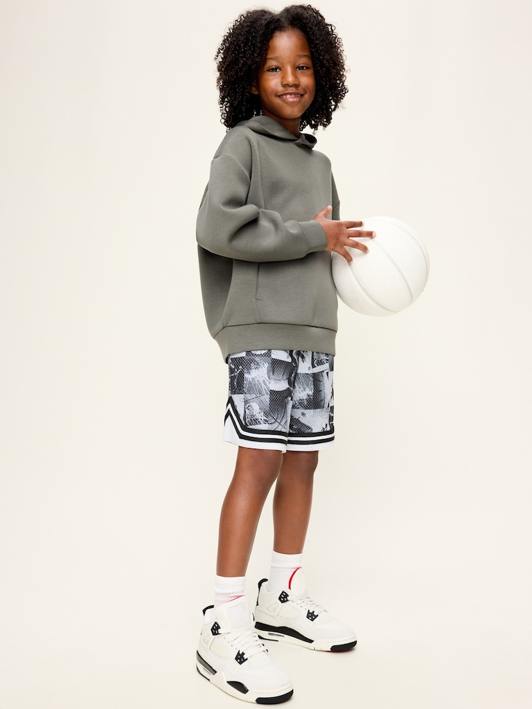 Knee Length Mesh Basketball Shorts for Boys