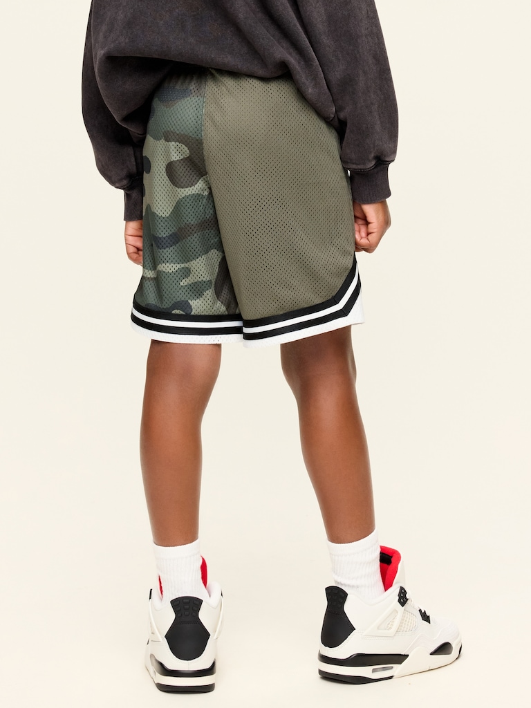 Knee Length Mesh Basketball Shorts for Boys