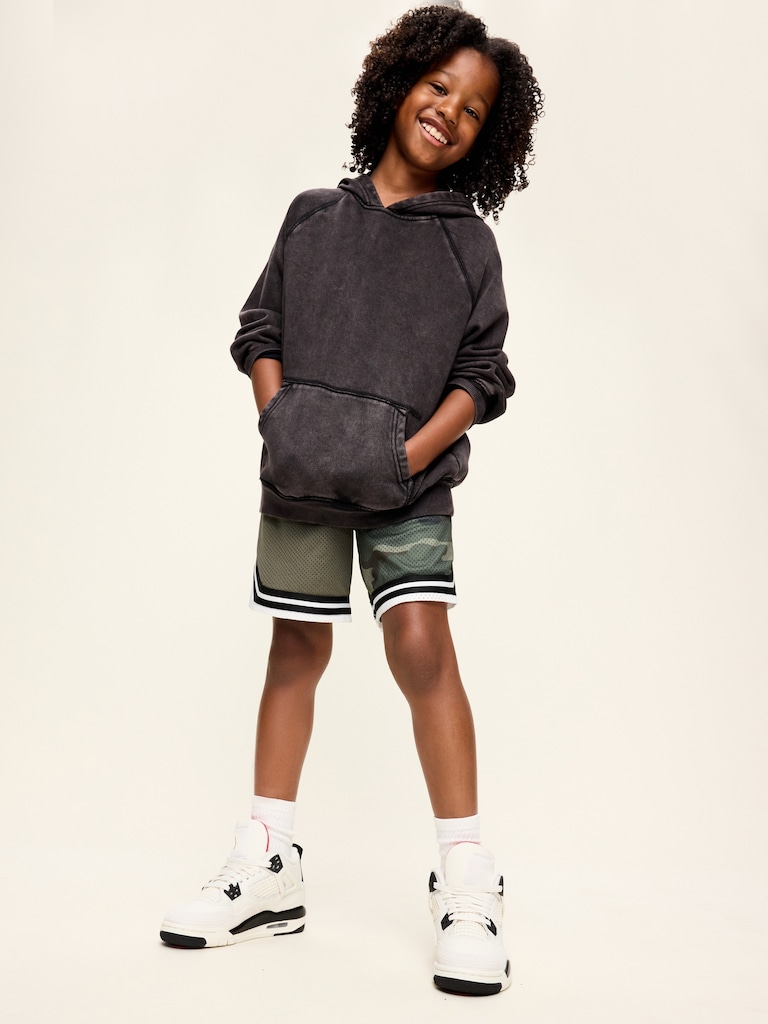 Knee Length Mesh Basketball Shorts for Boys