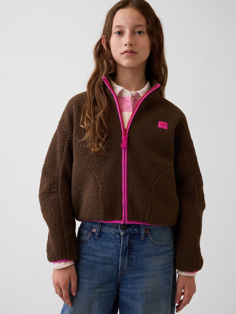 Veste décontractée en sherpa pour Enfant