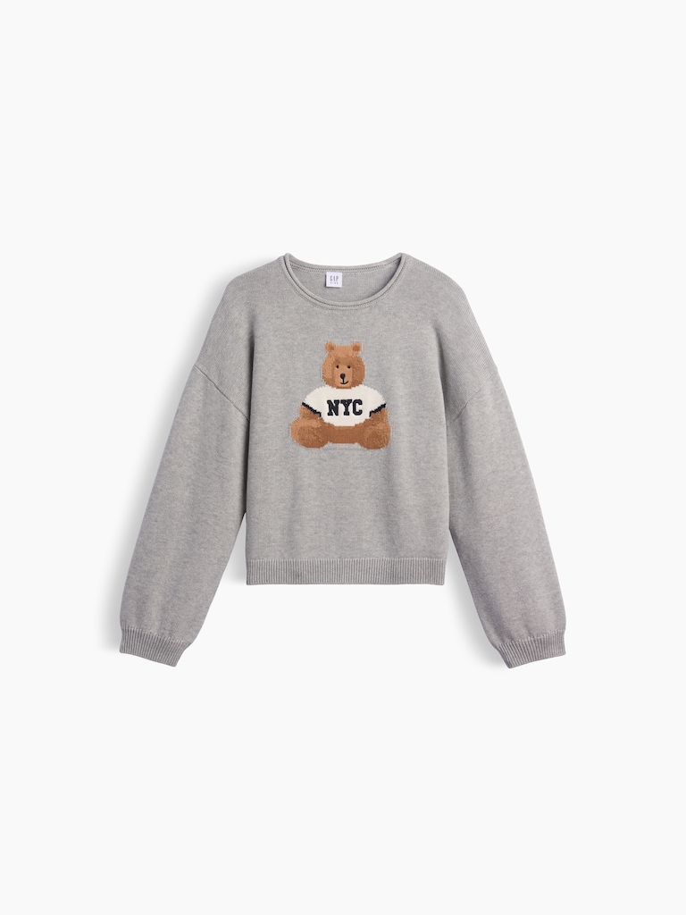 Kids 100% Cotton Oversized Rollneck Sweater