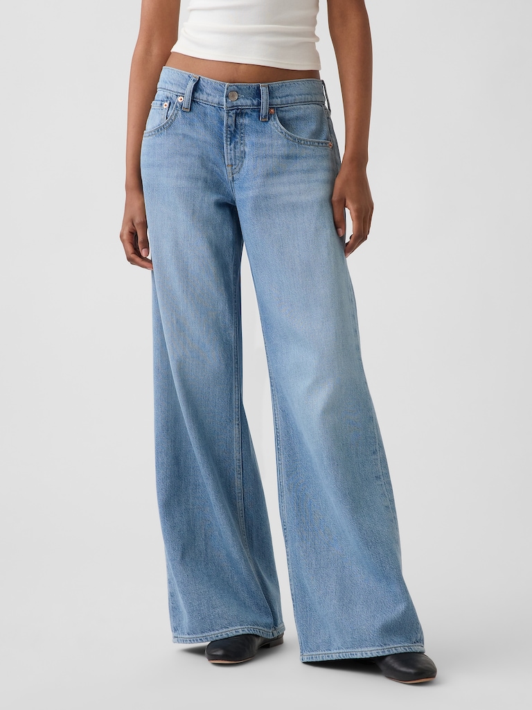 Low Rise UltraSoft Stride Wide-Leg Jeans