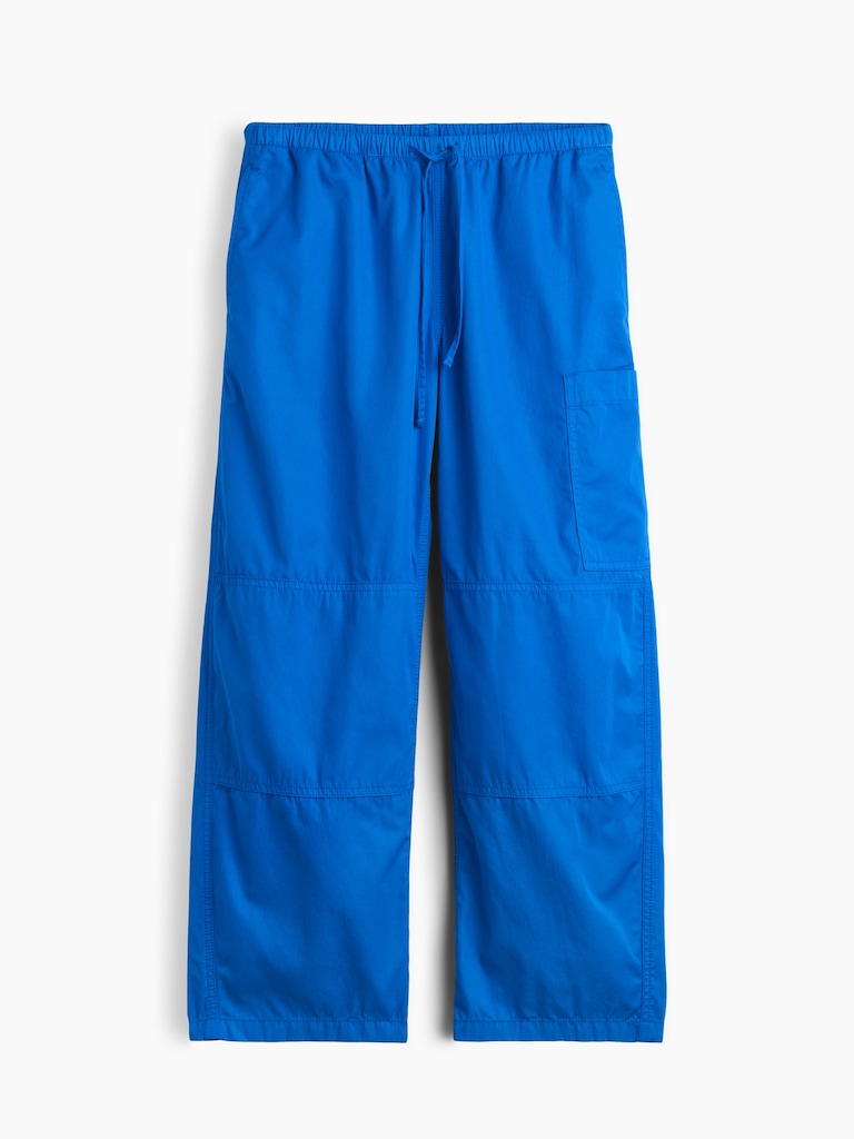 Mid Rise Twill Easy Barrel Utility Pants