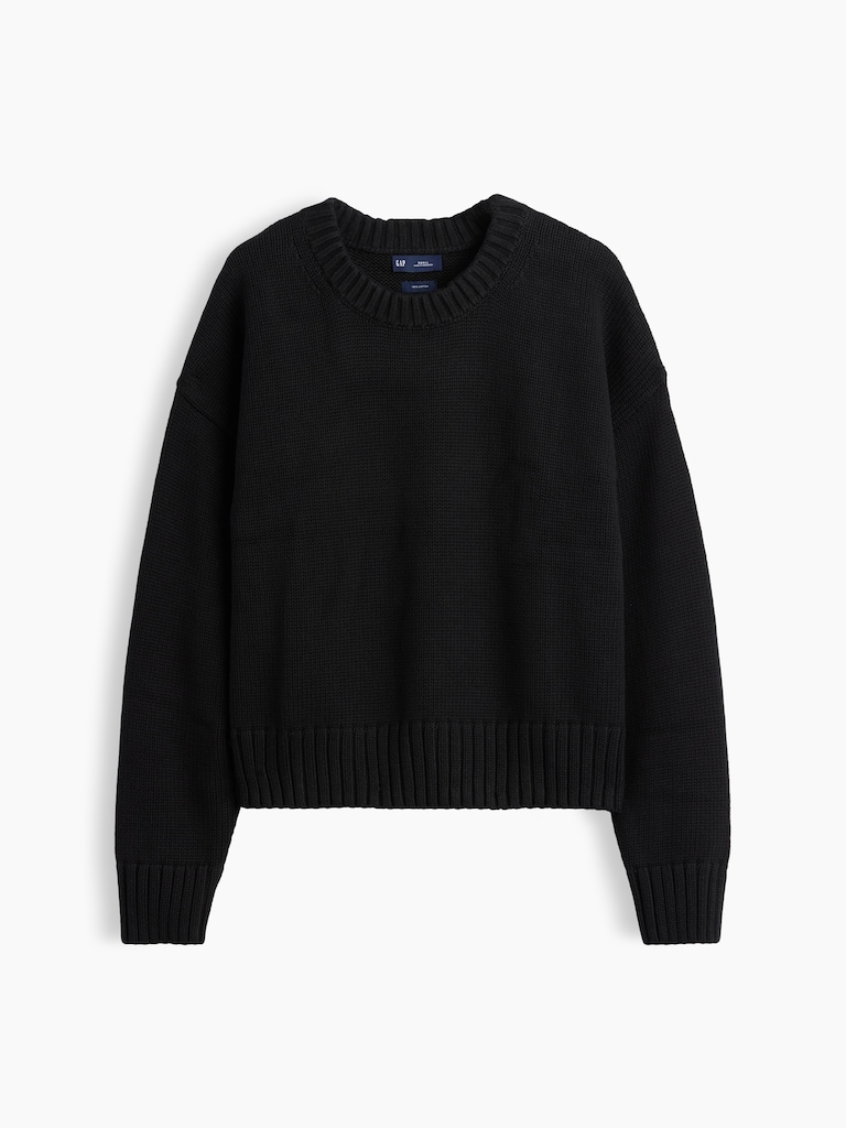 100% Cotton Oversized Crop Sweater