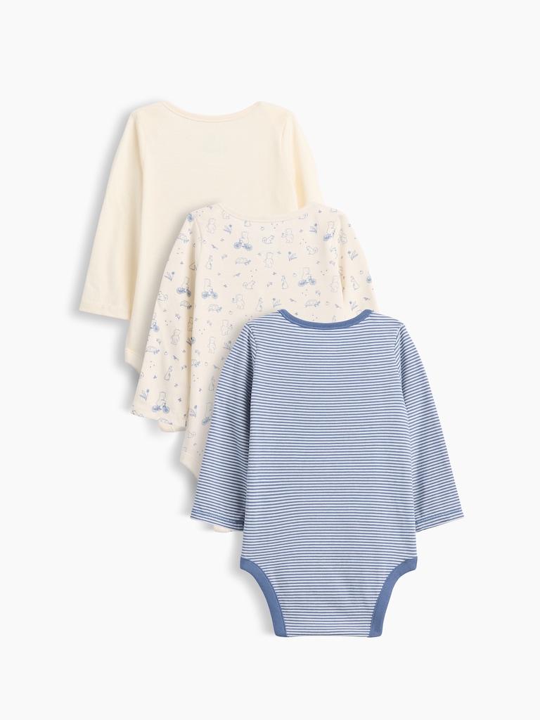 Baby First Favorites Organic Cotton Brannan Bear Bodysuit (3-Pack)