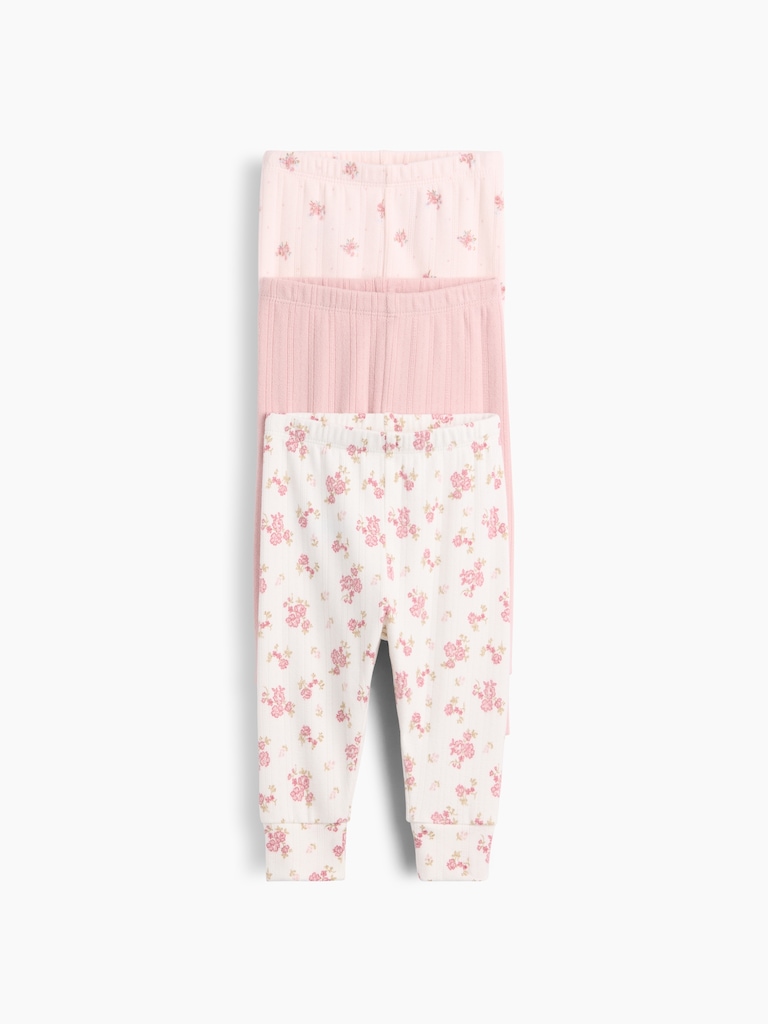 Baby Softspun Pointelle Pull-On Pants (3-Pack)