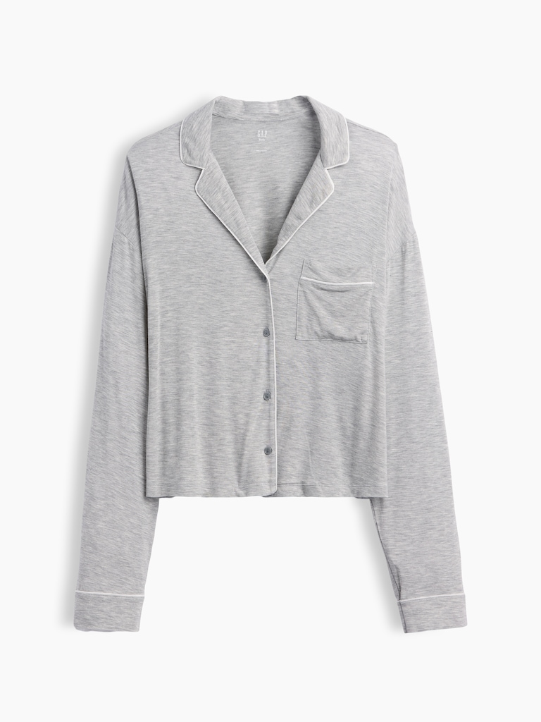 SoftMade Modal Crop PJ Top