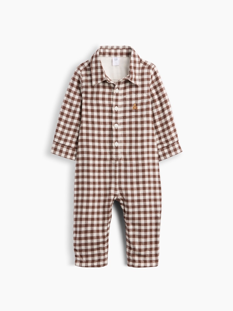 Baby Gingham Flannel One-Piece