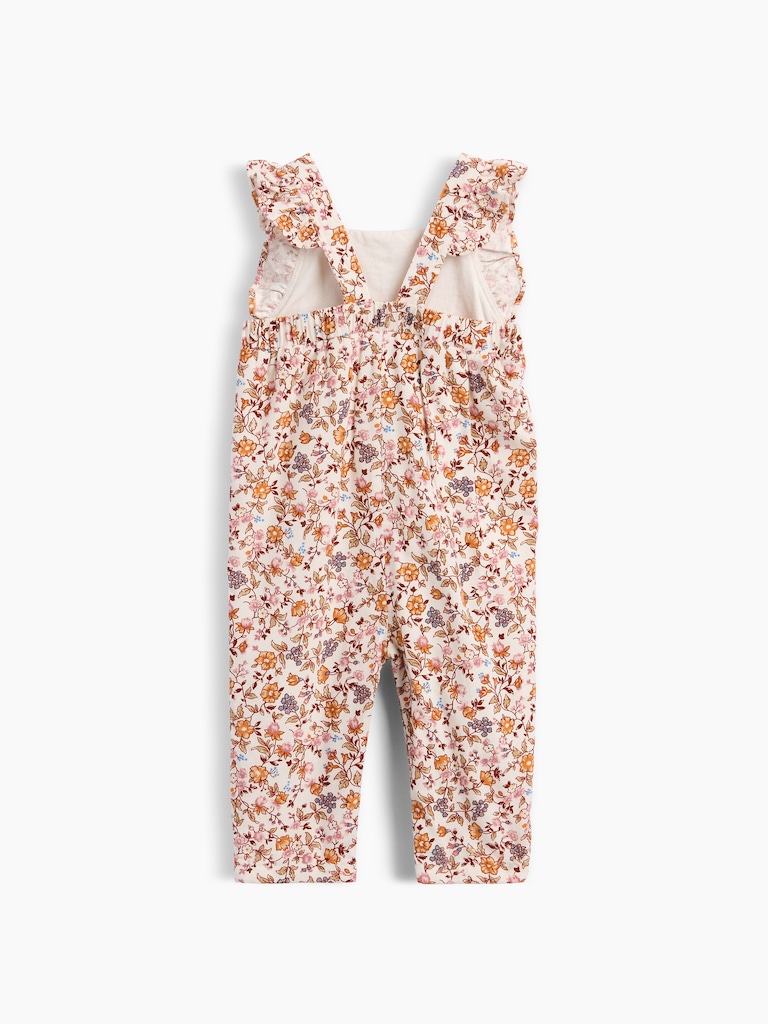 Baby Floral Corduroy Overalls