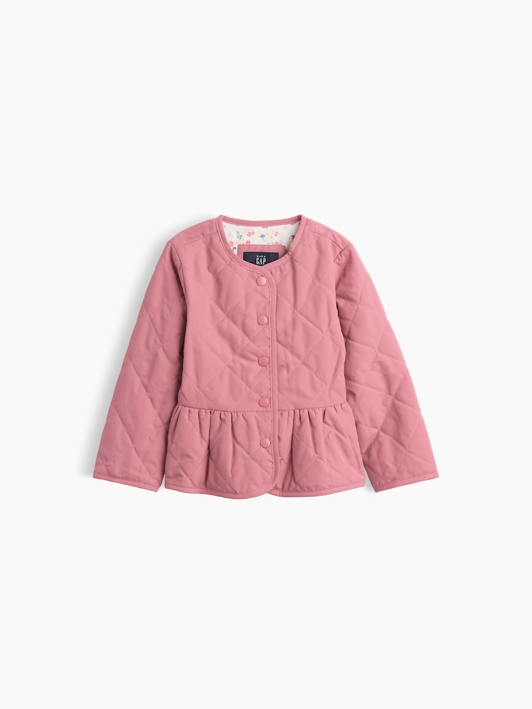 Baby & Toddler Quilted Peplum Jacket