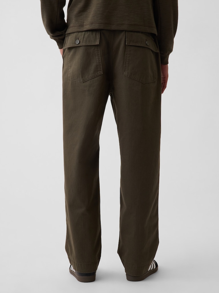 Herringbone '90s Loose Pants