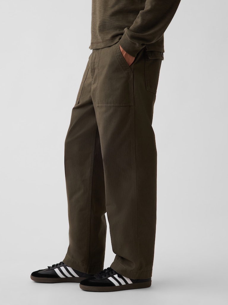 Herringbone '90s Loose Pants