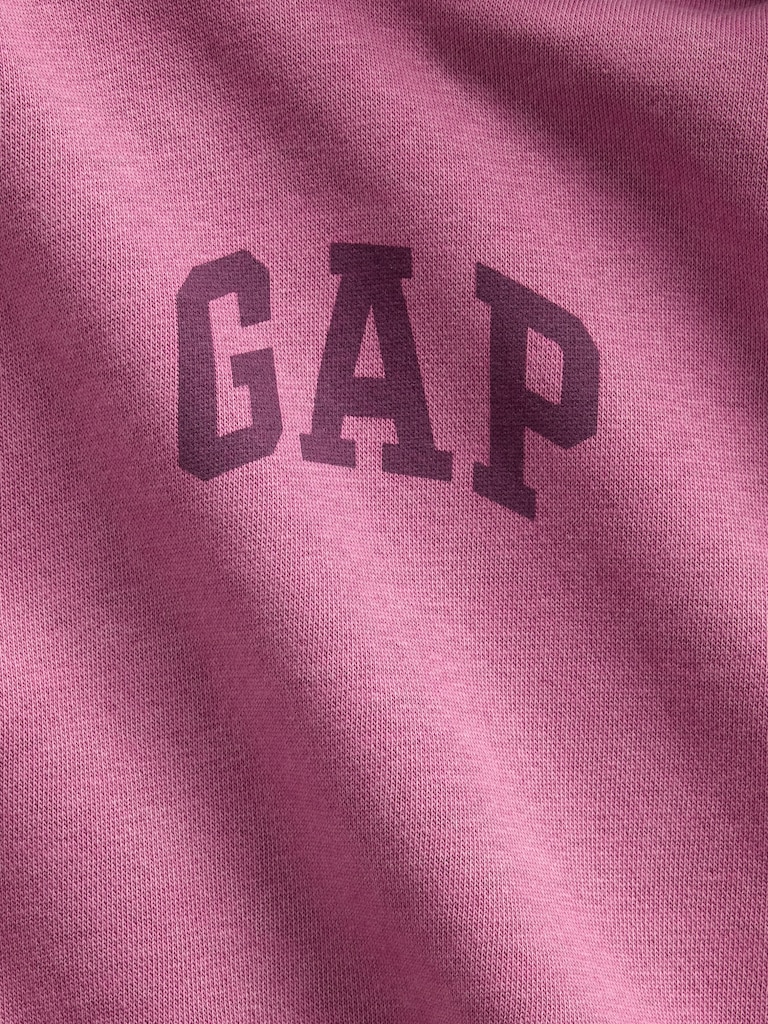 VintageSoft Crop Logo Hoodie