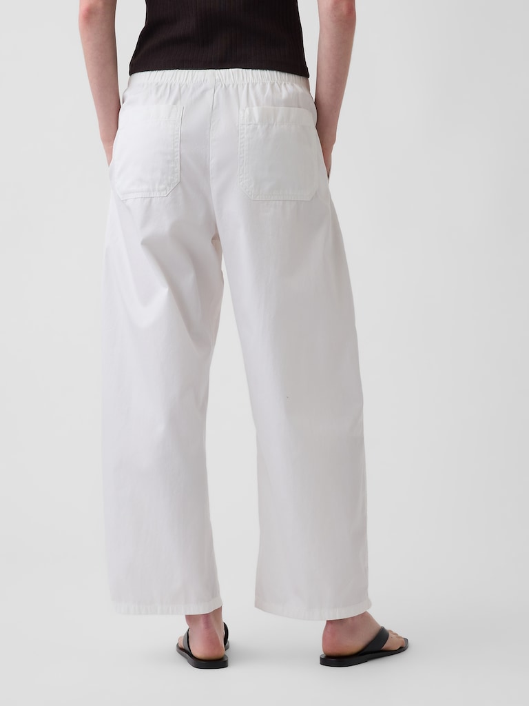 Poplin Easy Double-Knee Barrel Pants