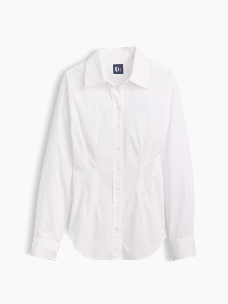 Organic Cotton Poplin Fitted Shirt