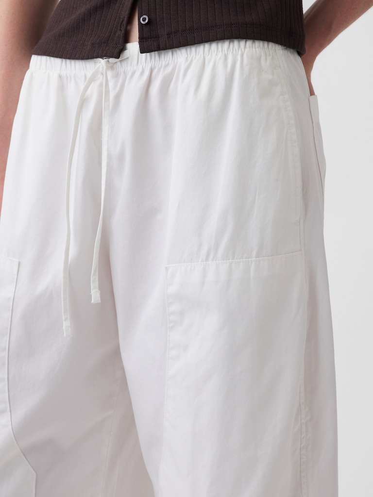 Poplin Easy Double-Knee Barrel Pants