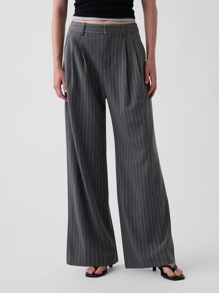 365 High Rise Brushed Twill Pleated Trousers