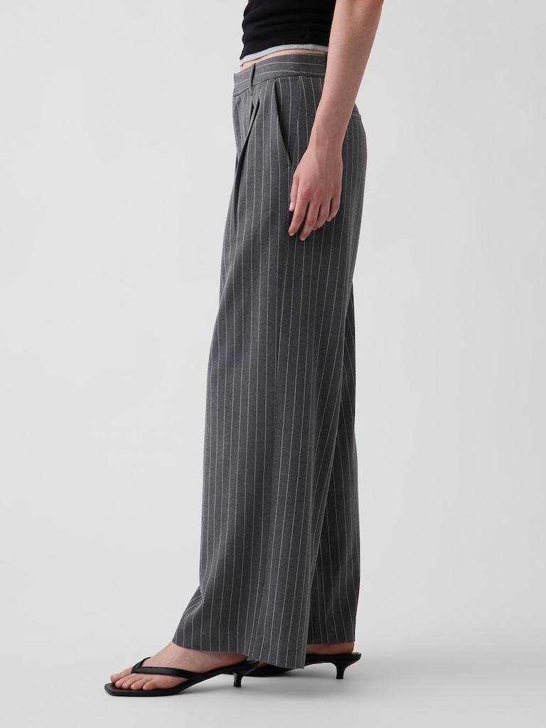 365 High Rise Brushed Twill Pleated Trousers