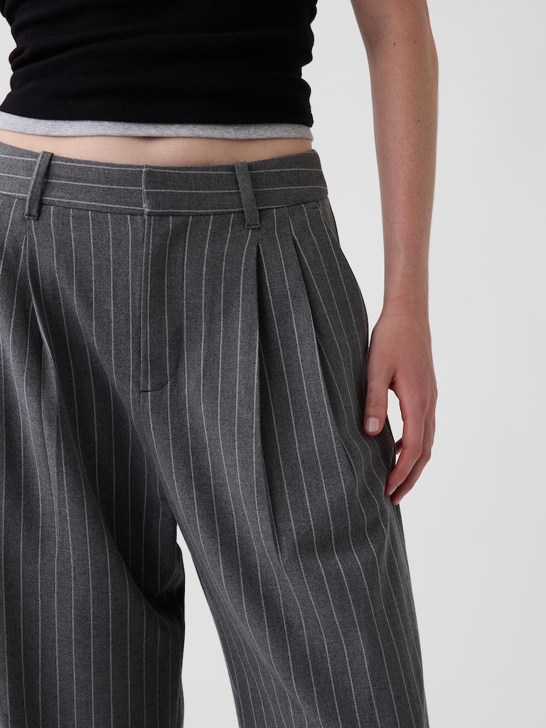 365 High Rise Brushed Twill Pleated Trousers