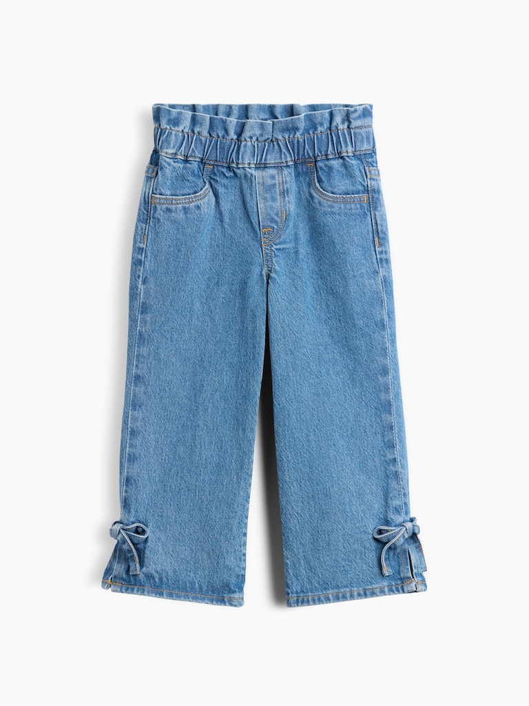 Baby & Toddler Bow Split-Hem Stride Jeans