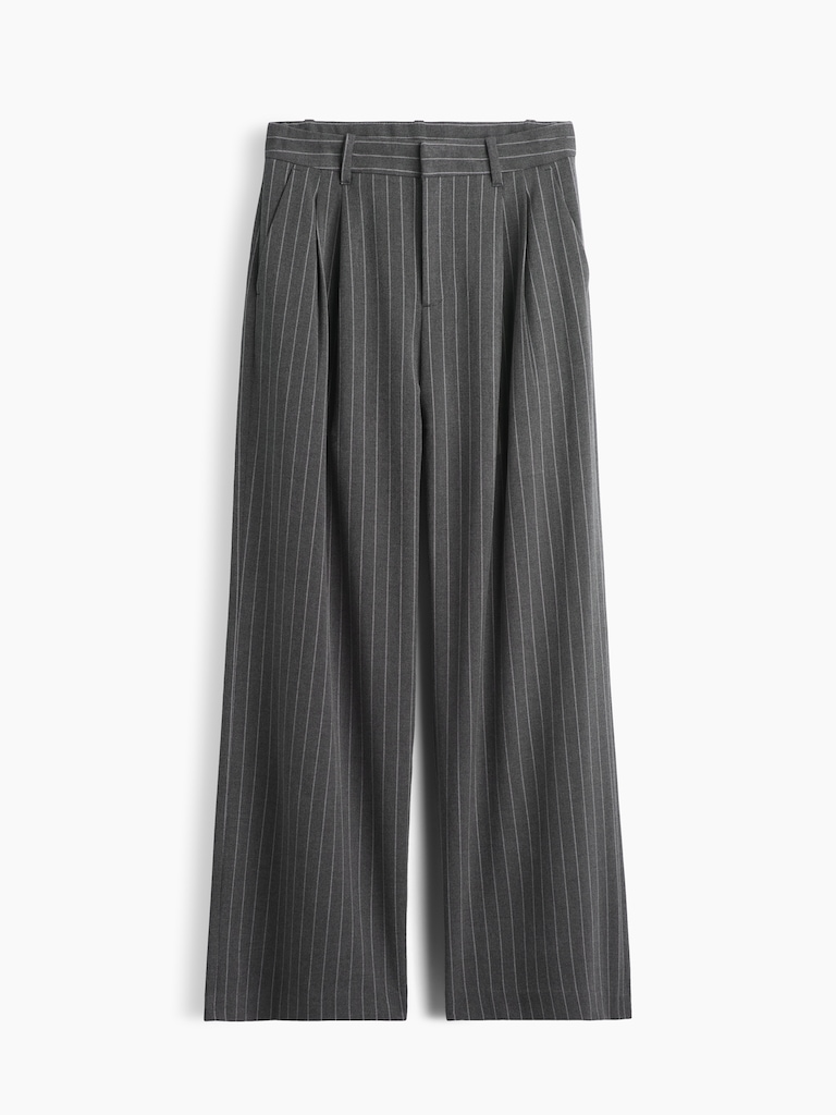 365 High Rise Brushed Twill Pleated Trousers